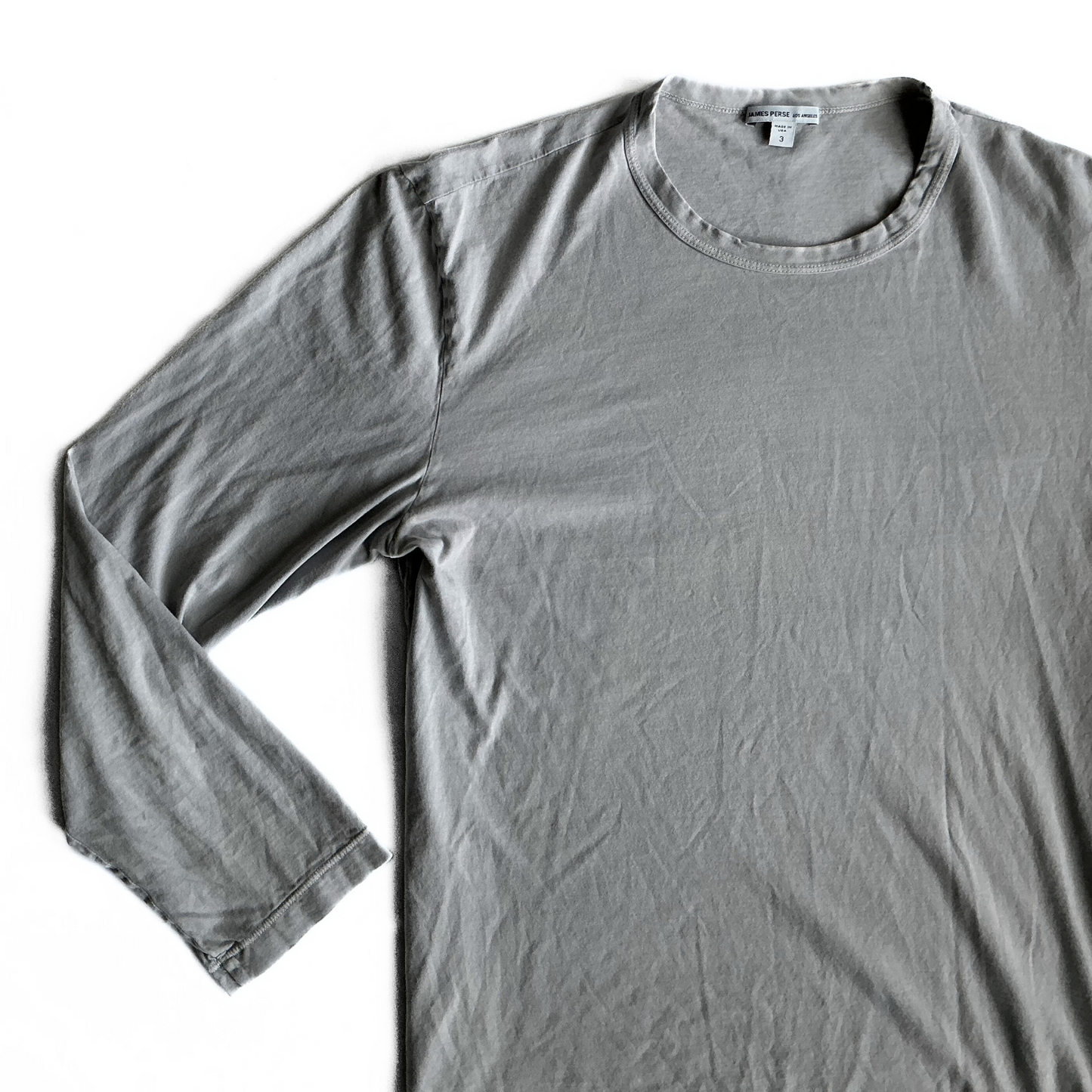 James Perse Longsleeve T-Shirt in Limestone