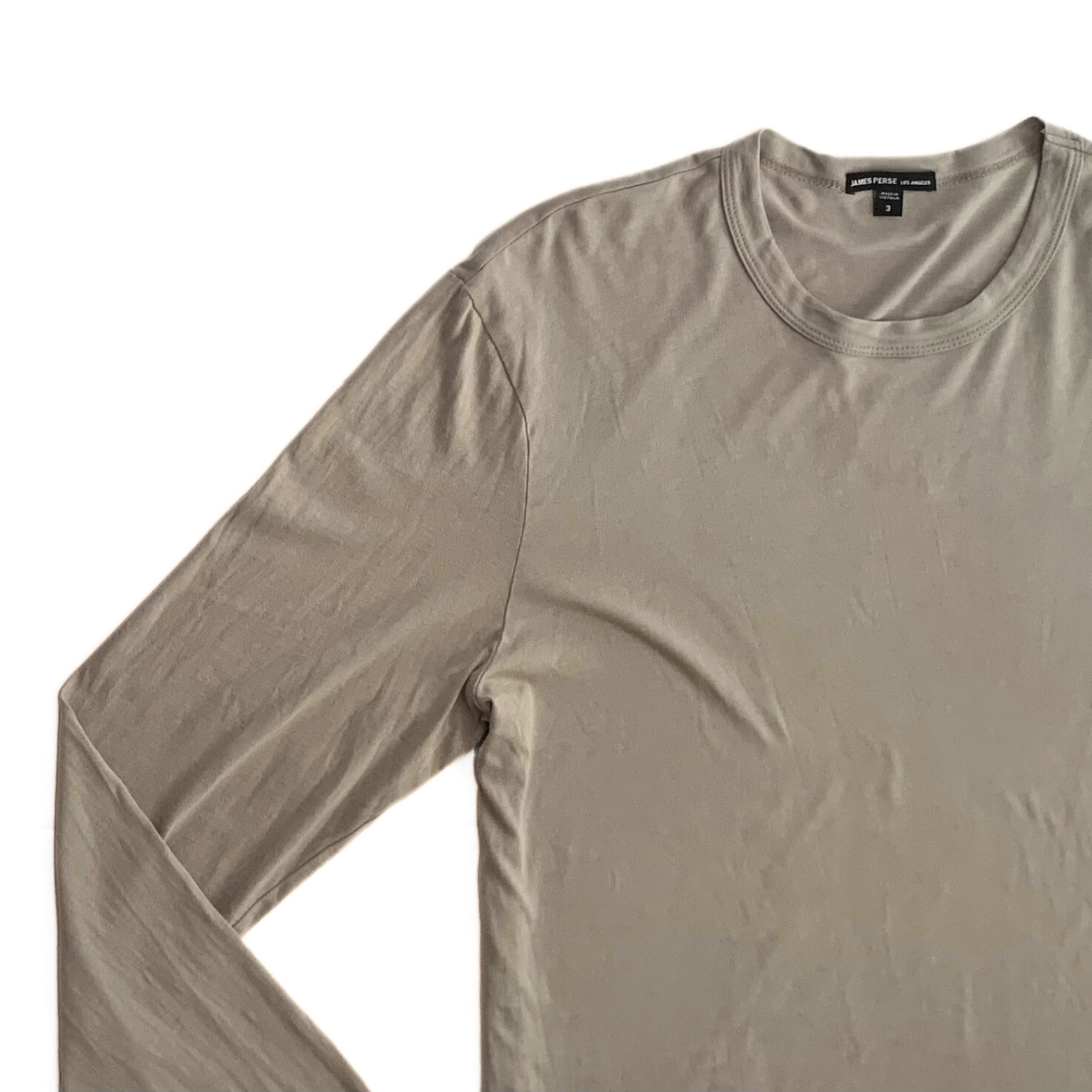 James Perse Longleeve T Shirt in Sand / Stone