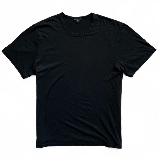 James Perse Luxe Lotus Japanese Jersey T-Shirt in Black