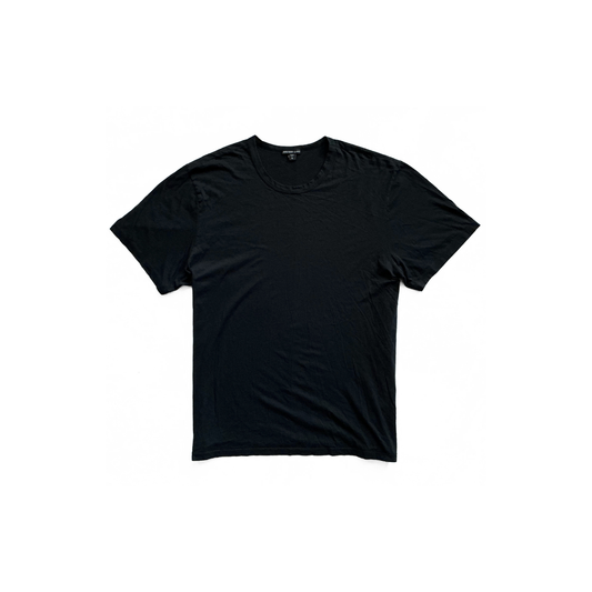 James Perse Luxe Lotus Japanese Jersey T-Shirt in Black