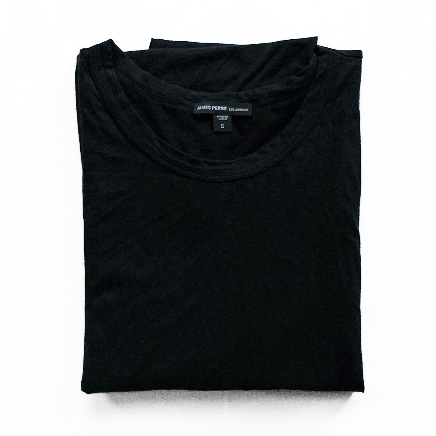 James Perse Luxe Lotus Japanese Jersey T-Shirt in Black