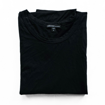 James Perse Luxe Lotus Japanese Jersey T-Shirt in Black
