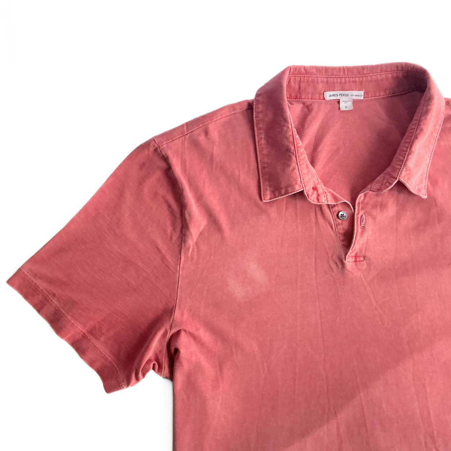 James Perse Polo Shirt in Pink