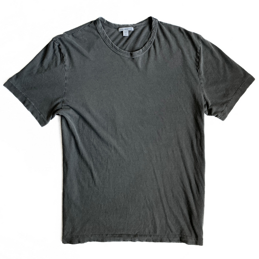 James Perse Round Neck T Shirt in Iron Grey