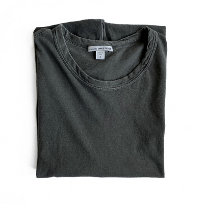 James Perse Round Neck T Shirt in Iron Grey