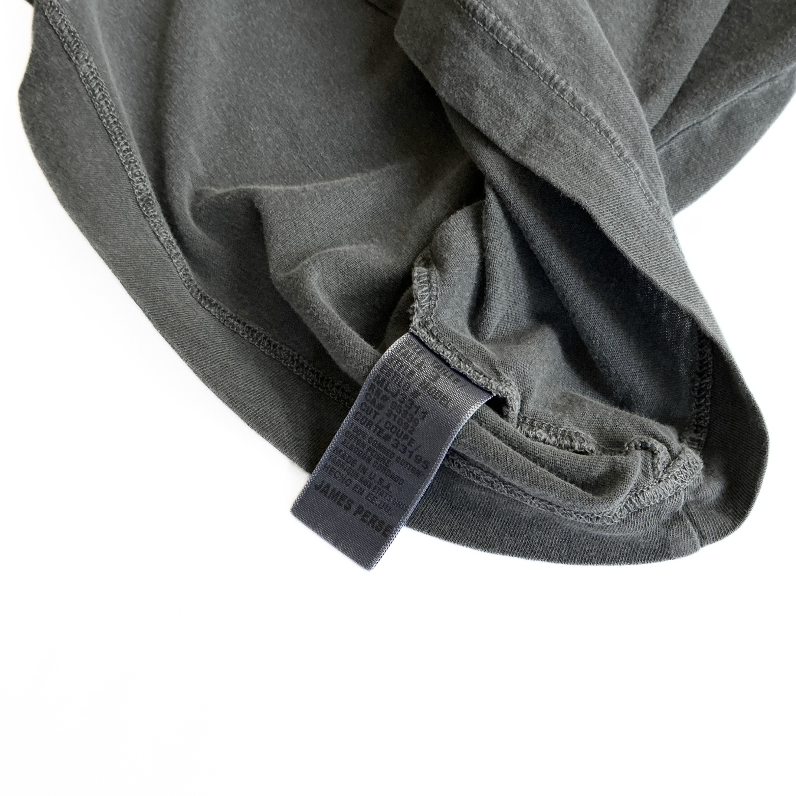 James Perse Round Neck T Shirt in Iron Grey