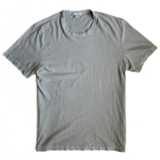James Perse Round Neck T Shirt in Limestone / Sand