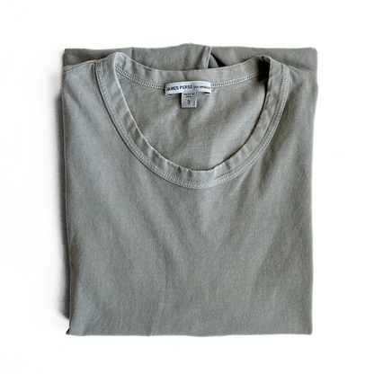 James Perse Round Neck T Shirt in Limestone / Sand