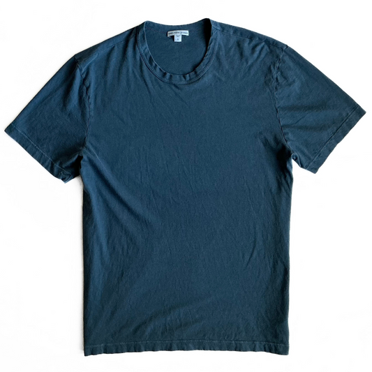 James Perse Round Neck T Shirt in Pacific Blue