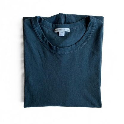 James Perse Round Neck T Shirt in Pacific Blue