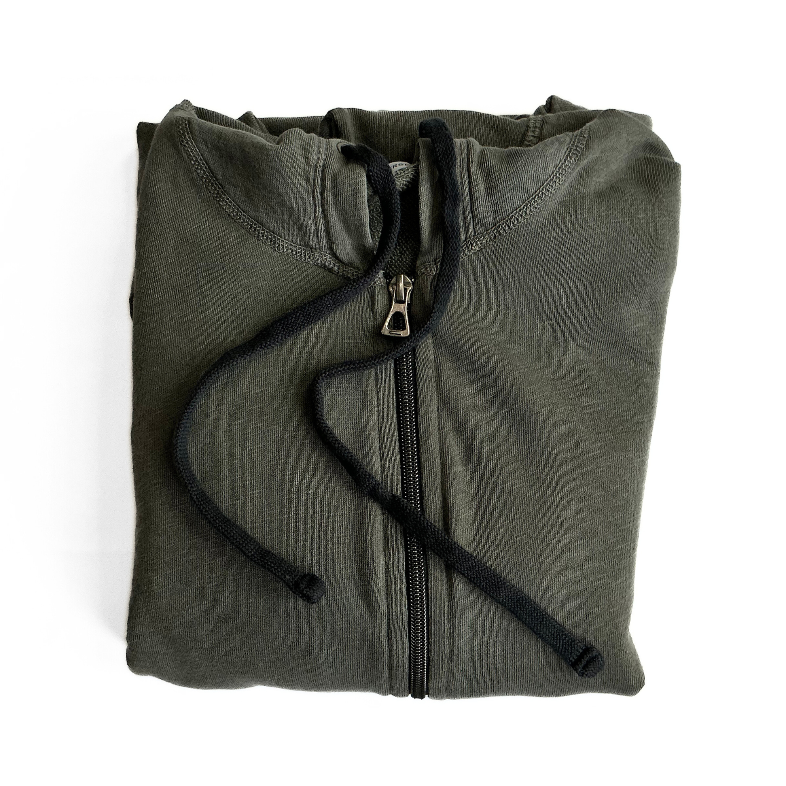 James Perse Terry Cloth Hooded Sweatshirt in Military Green
