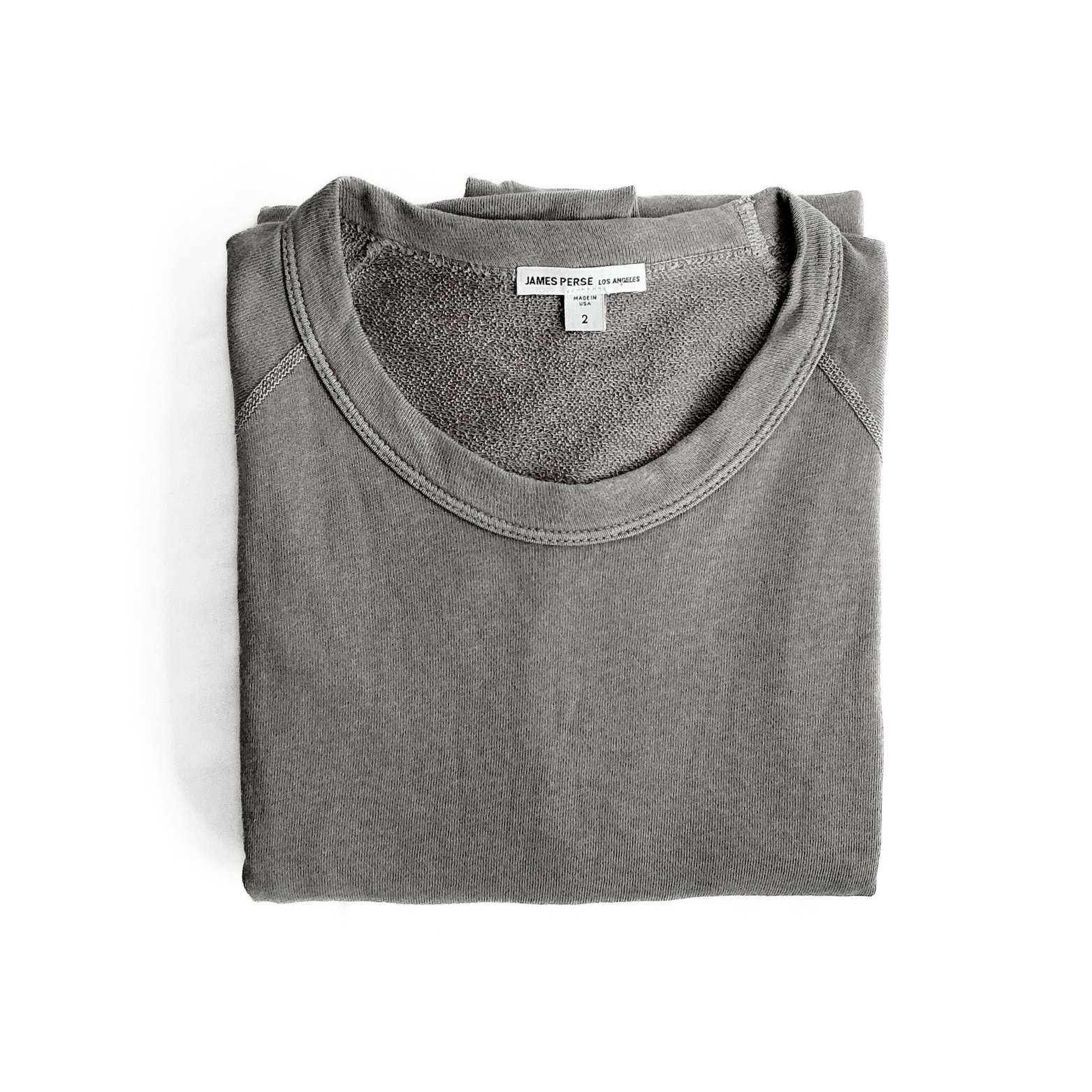 James Perse Terry Cloth Sweatshirt in Driftwood Grey