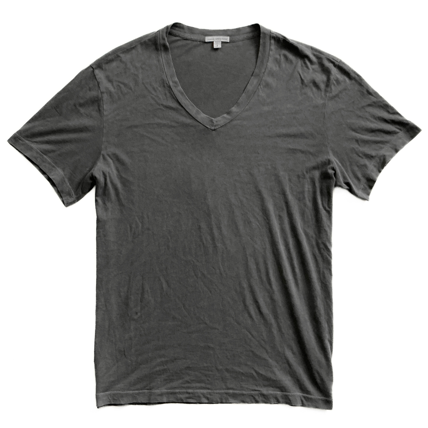 James Perse V Neck T-Shirt in Iron Grey