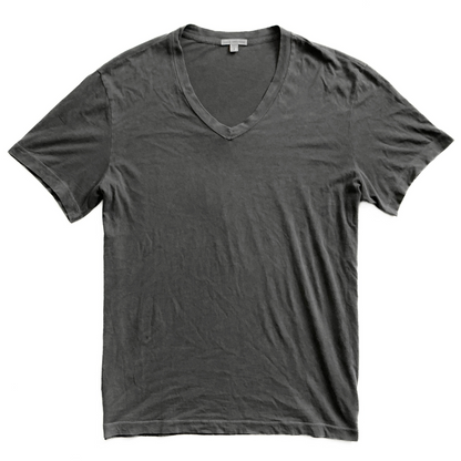 James Perse V Neck T-Shirt in Iron Grey