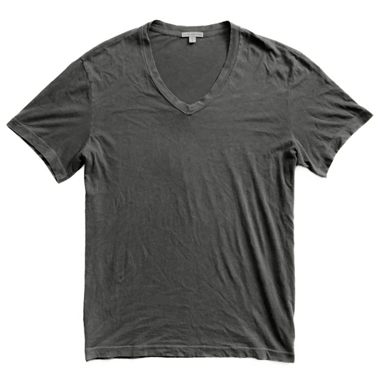 James Perse V Neck T-Shirt in Iron Grey