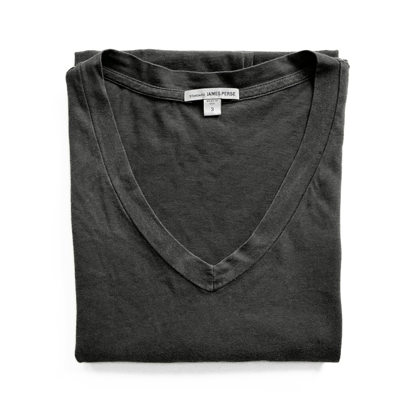James Perse V Neck T-Shirt in Iron Grey