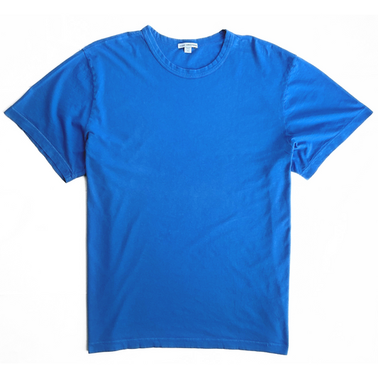James Perse Round Neck T Shirt in Bright Cobalt Blue