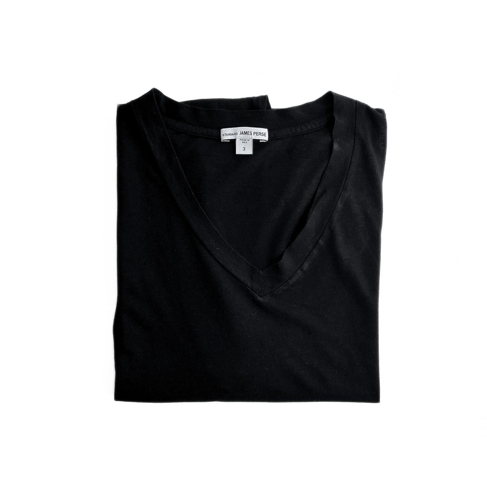 James Perse V Neck T Shirt Black