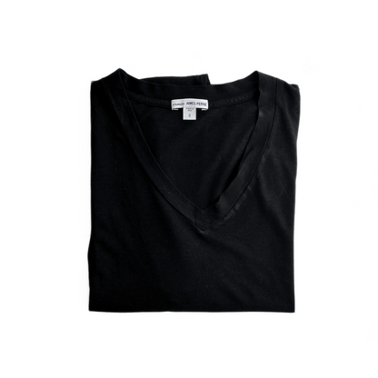 James Perse V Neck T Shirt Black