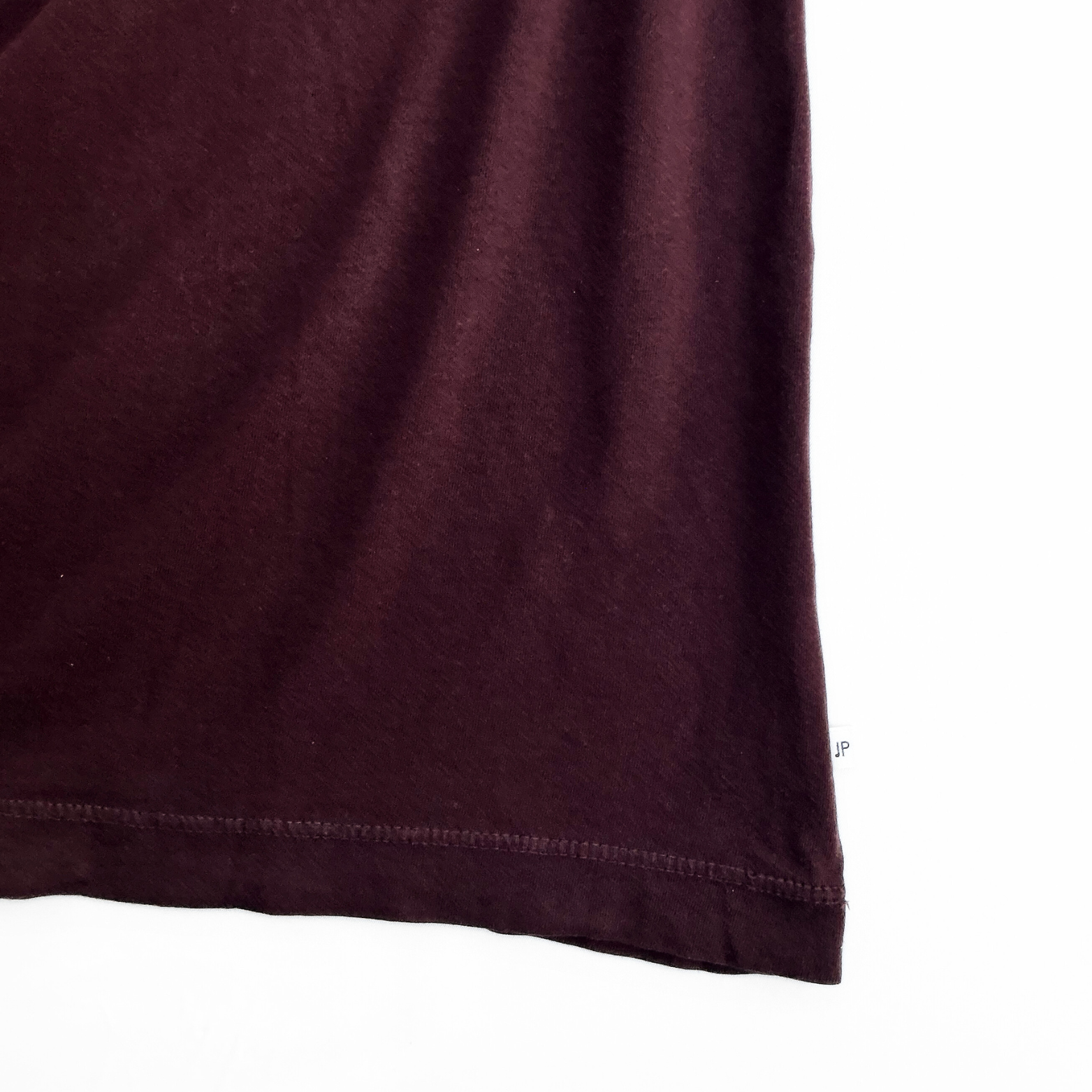 James Perse V Neck T Shirt Burgundy / wine / red