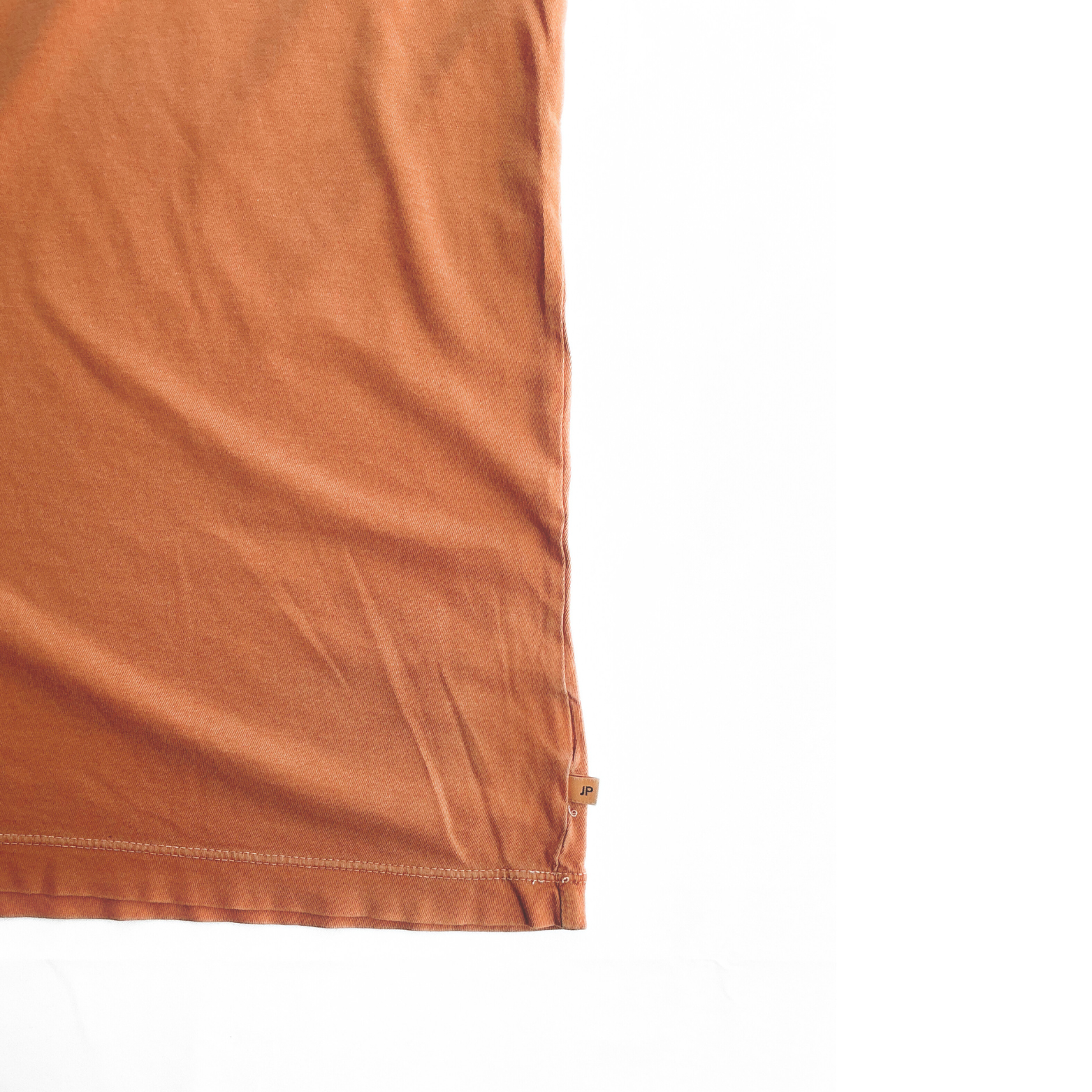 James Perse V Neck T Shirt Sun-faded Terracotta Orange