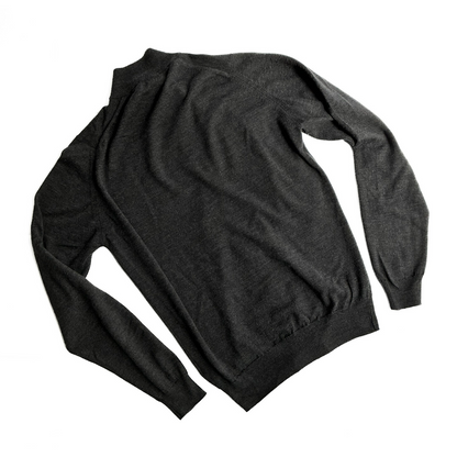 John Smedley Full Zip Sweater Charcoal Grey Made in England