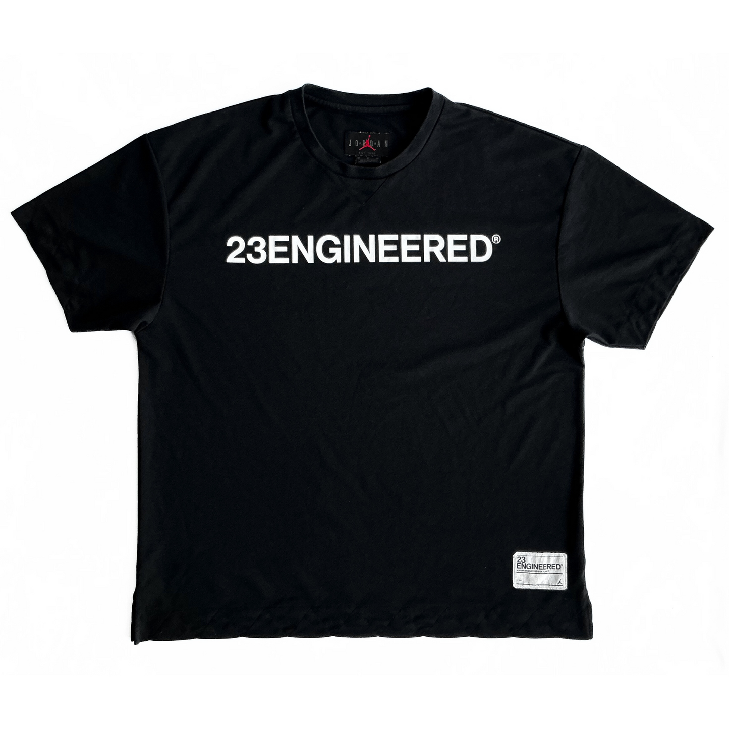 Jordan 23 Engineered Helvetica T-Shirt in Black / White
