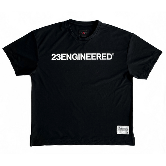Jordan 23 Engineered Helvetica T-Shirt in Black / White