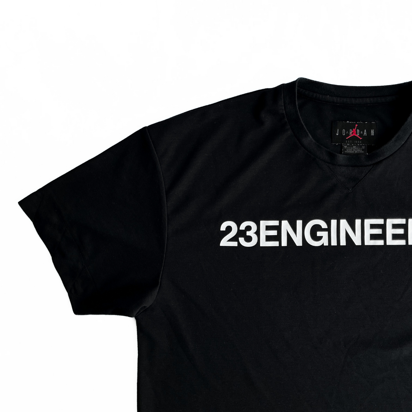 Jordan 23 Engineered Helvetica T-Shirt in Black / White
