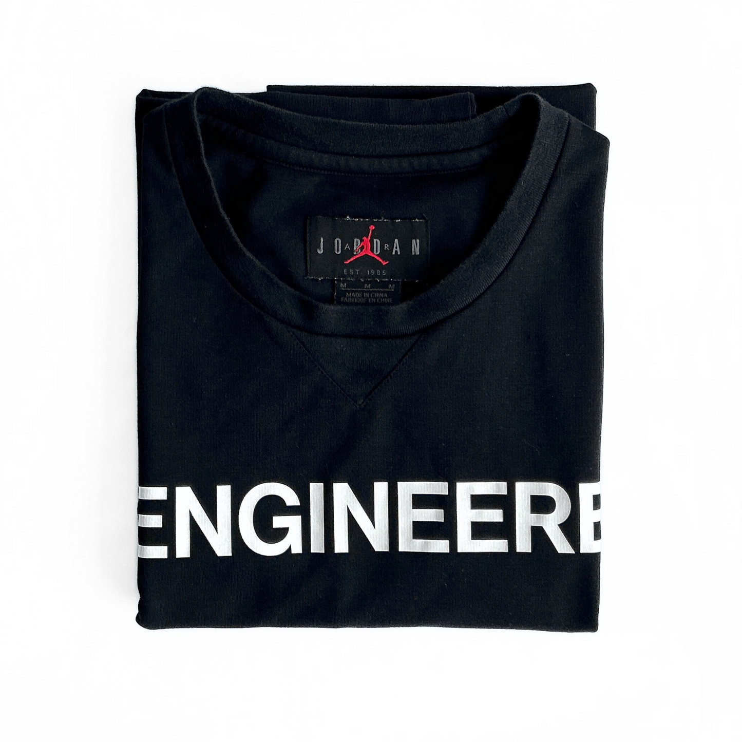 Jordan 23 Engineered Helvetica T-Shirt in Black / White