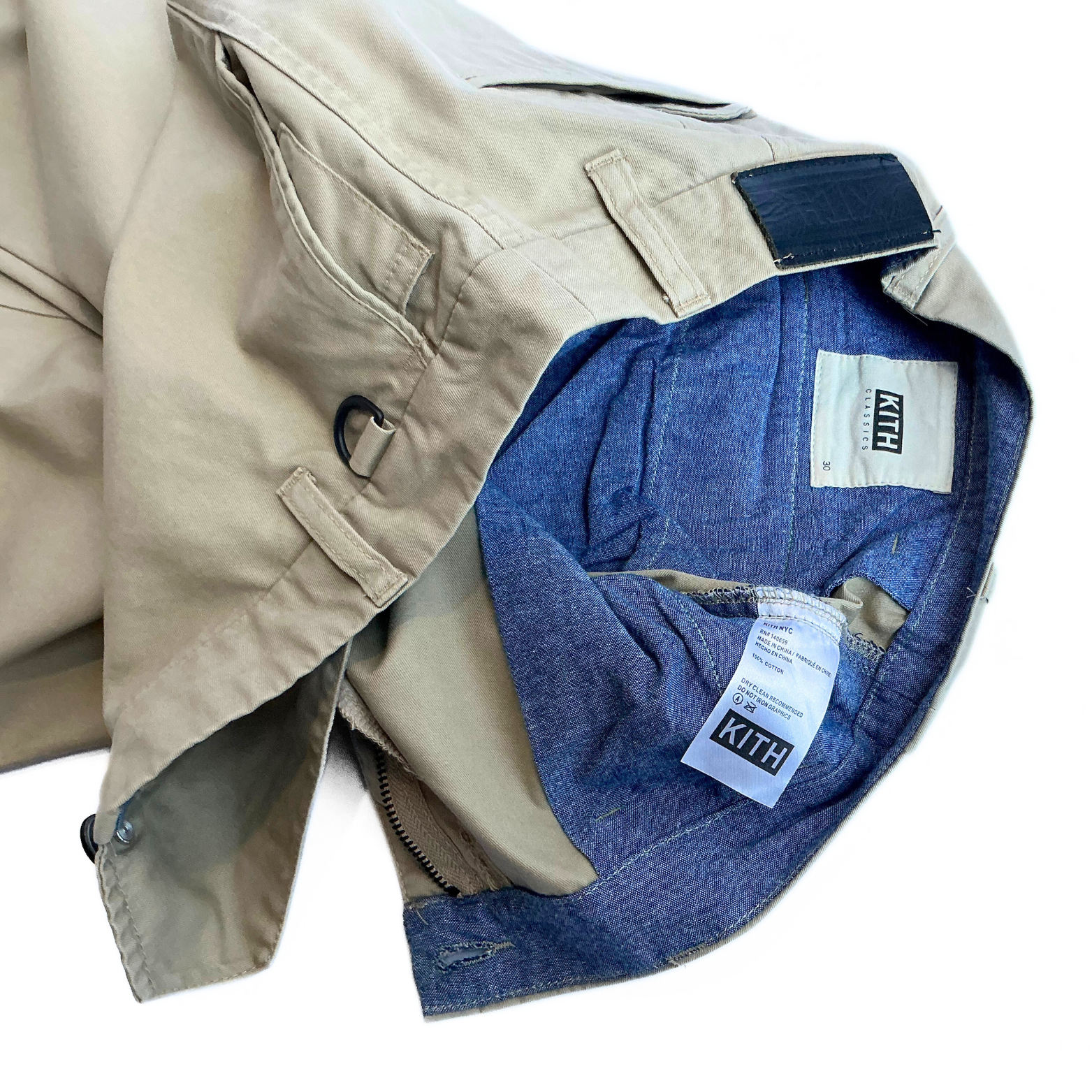 Kith Classics Mercer Twill Pants in Beige / Grey