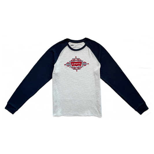 Levi's Studded Graphic Raglan Shirt in Navy / White