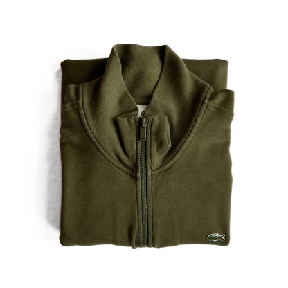 Lacoste Half Zip Sweatshirt in Military Green