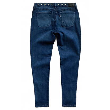 Levi Dark Wash Studded Jeans in Dark Wash