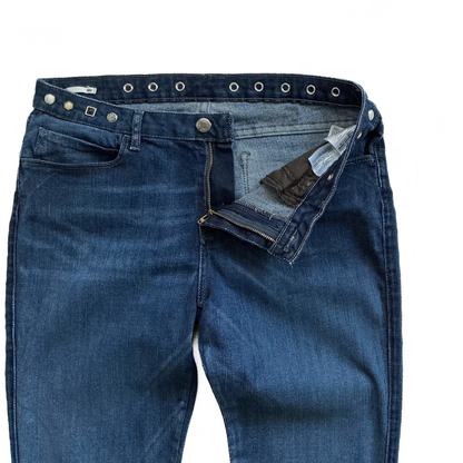 Levi Dark Wash Studded Jeans in Dark Wash