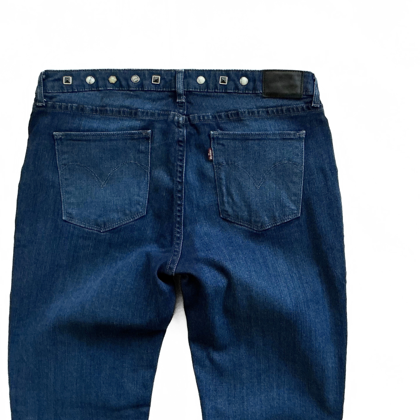 Levi Dark Wash Studded Jeans in Dark Wash