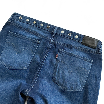 Levi Dark Wash Studded Jeans in Dark Wash
