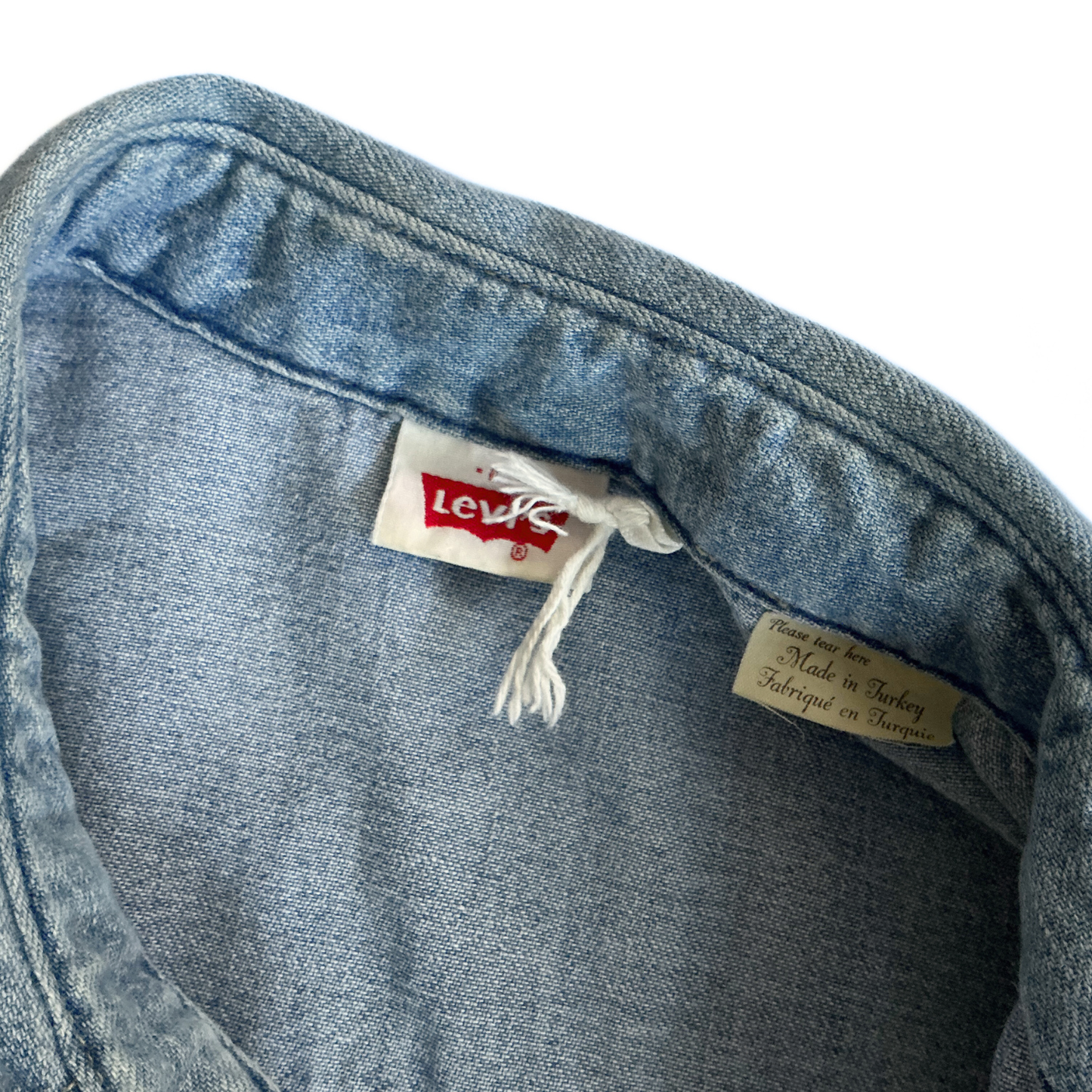 Levi Strauss & Co. Western Snap Shirt in Denim / Green / Yellow / Red