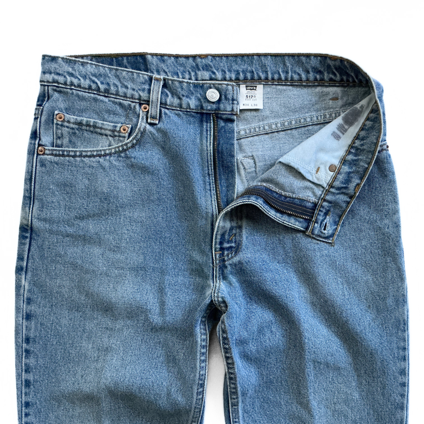 Levi Vintage 517 Boot Cut Denim Jeans in Blue