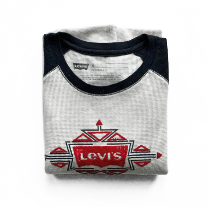 Levi's Studded Graphic Raglan Shirt in Navy / White
