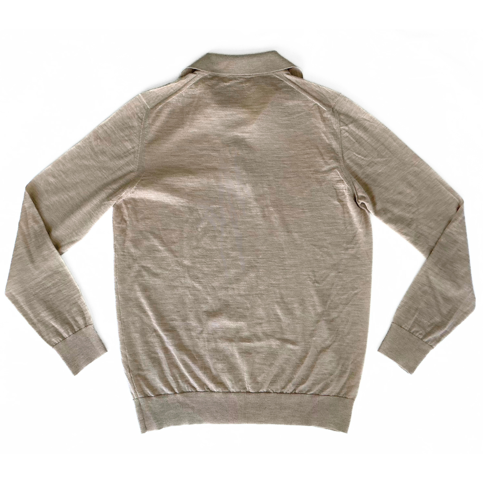Luca Faloni Cashmere Knitted Polo Shirt in Ivory