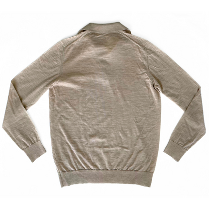 Luca Faloni Cashmere Knitted Polo Shirt in Ivory