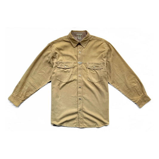 Marithé + François Girbaud Corduroy Overshirt in Beige / Camel