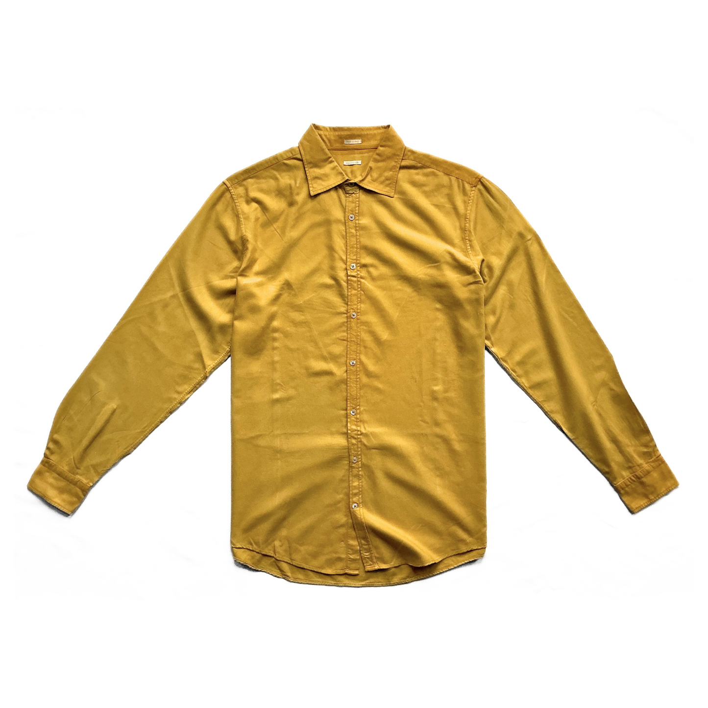 Massimo Alba Western Shirt in Corn Yellow