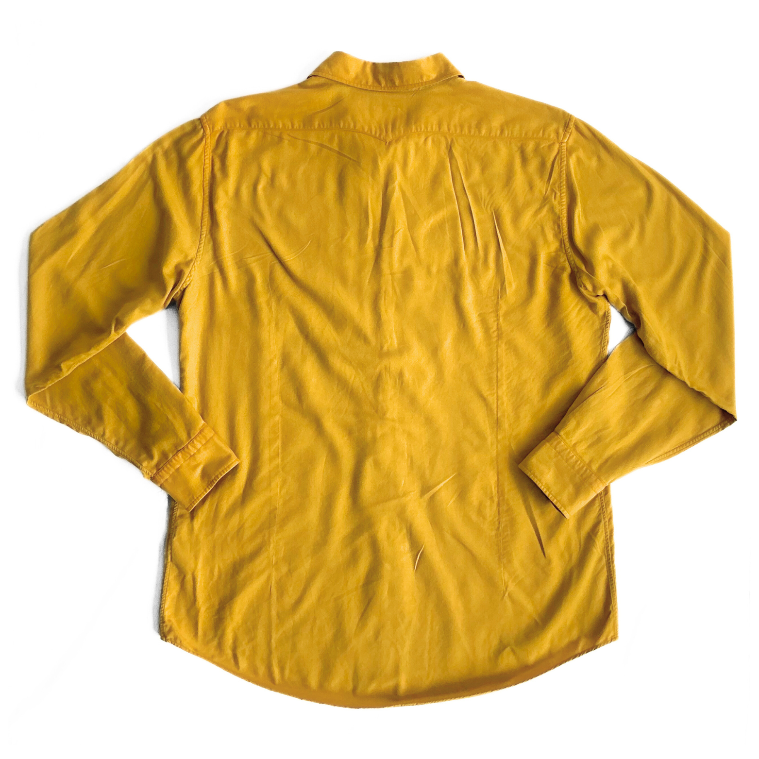 Massimo Alba Western Shirt in Corn Yellow
