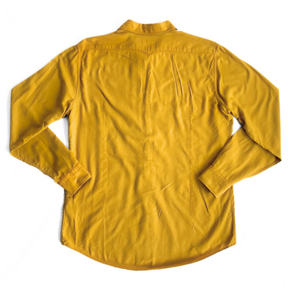 Massimo Alba Western Shirt in Corn Yellow