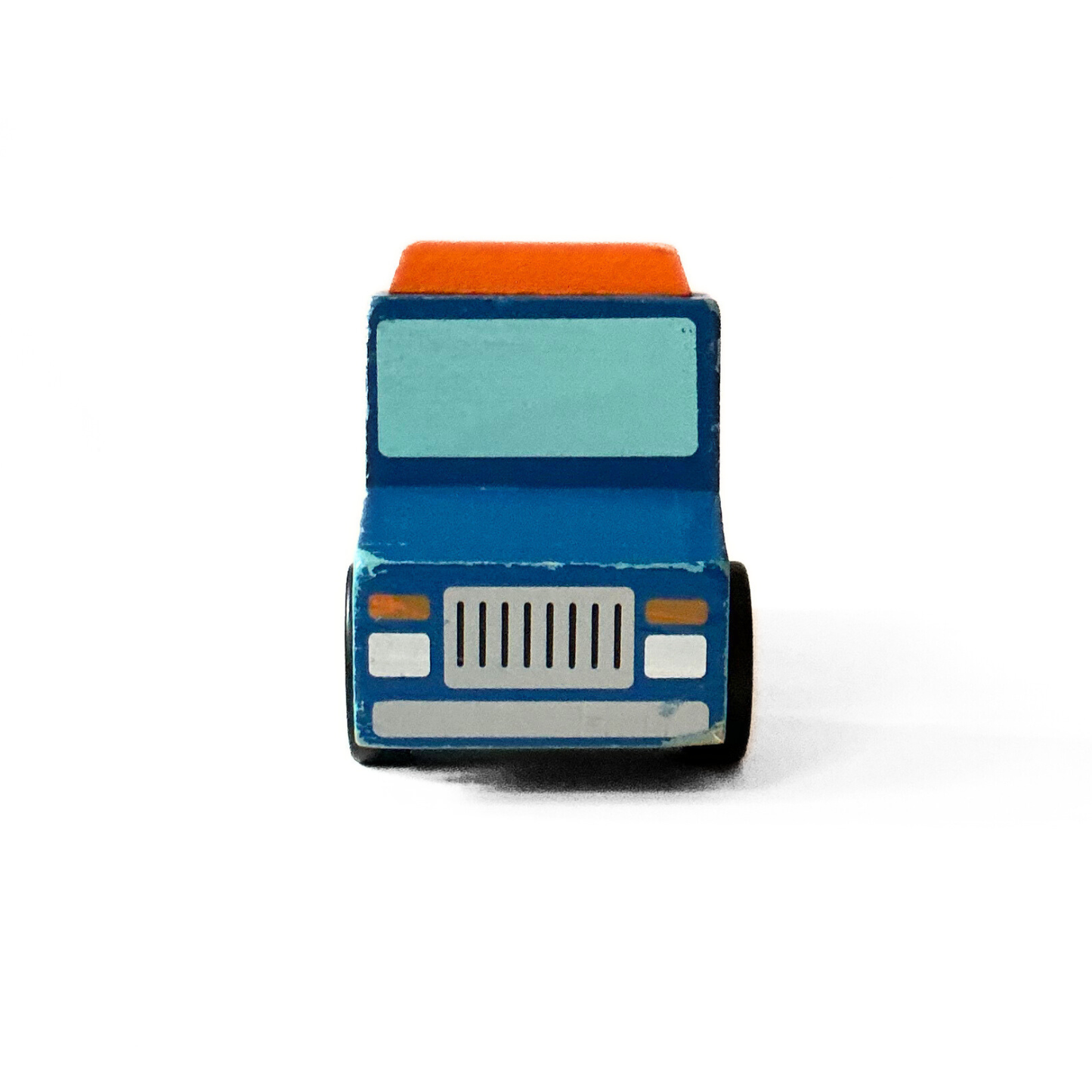 Melissa Doug Flatbed Truck in Blue / Wood / Grey
