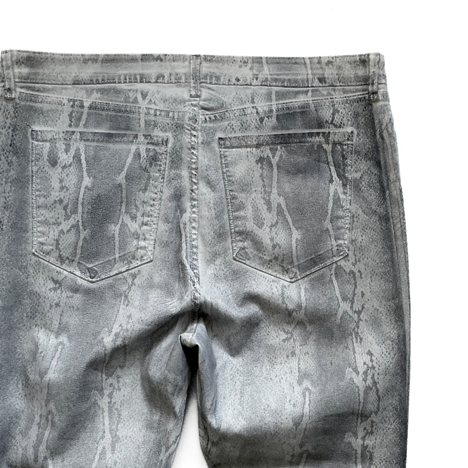 Monfrere Greyson Japanese Snake Print Denim Pants