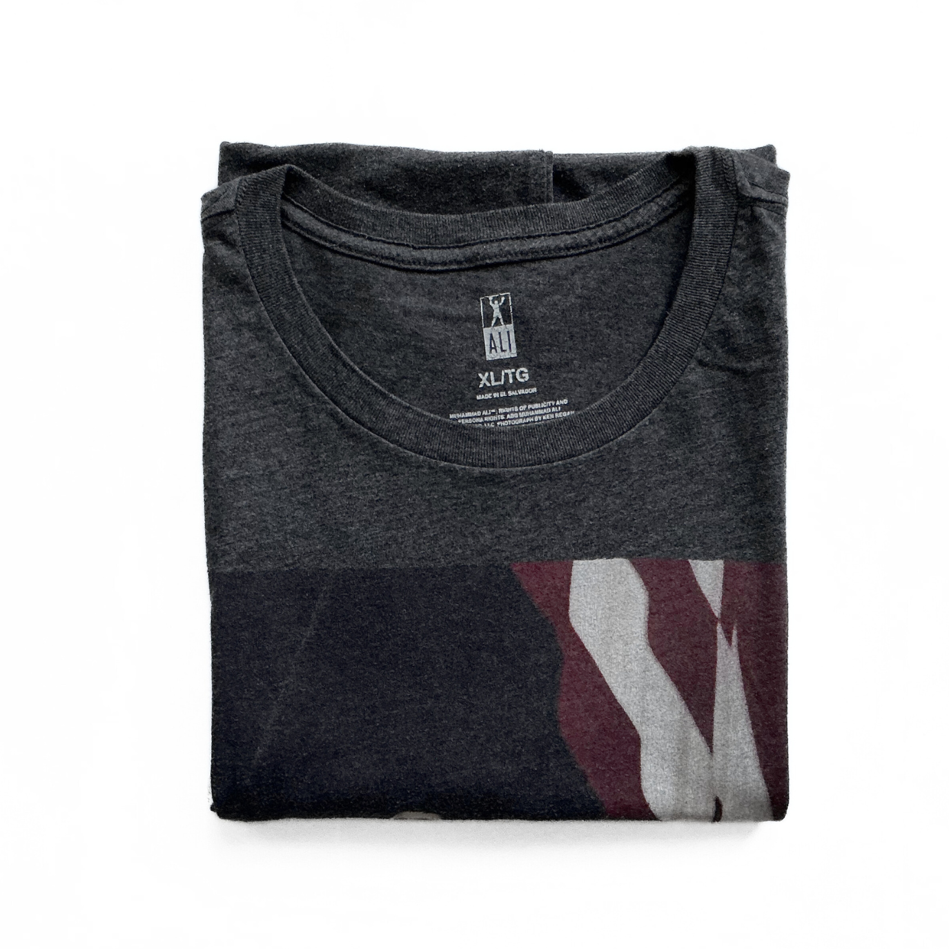 Muhammad Ali Flag USA T-Shirt in Grey