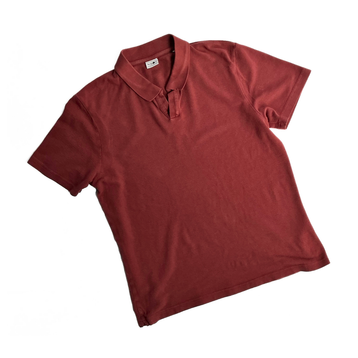 NN07 No Nationality Paul Polo Shirt in Brick Red